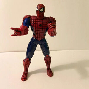 Vintage 1995 Toy Biz Spiderman 10  Inch Tall Poseable Action Figure
